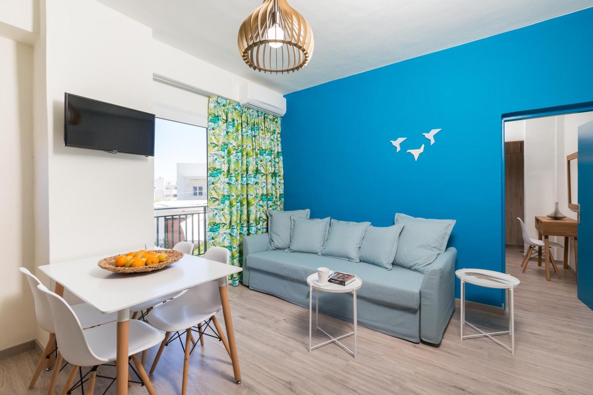 Anemi Blue Apt, Suitable Up To 4, Near The Beach! Rethymno Esterno foto